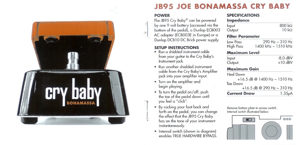 JB95 JOE BONAMASSA Wah